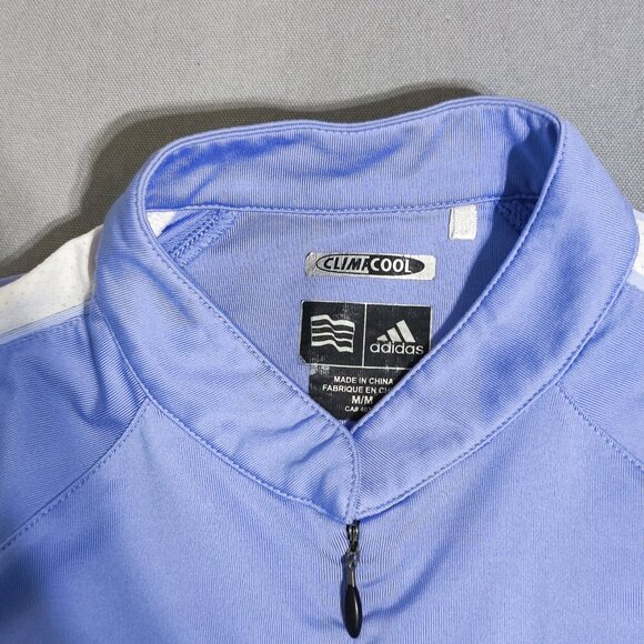 Adidas ClimaCool Active wear polo shirt women's  M light purple short sleeve - Picture 3 of 13